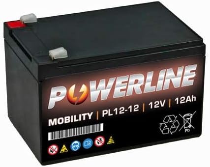 PL12-12 Powerline Mobility Battery 12V 12Ah