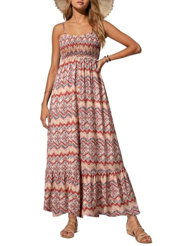 Dokotoo sleeveless boho floral maxi dress