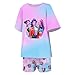 Girls Kpop Inspired Tie Dye T-Shirt and Shorts Set 2 Piece Short Sleeve Tee with Demon Themed Star Print for Kids Hunters Birthday Outfit 01 Pink 140