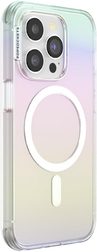 PopSockets iPhone 14 Pro Phone Case with MagSafe, Wireless Charging Compatible, Rainbow - Shimmer image 2