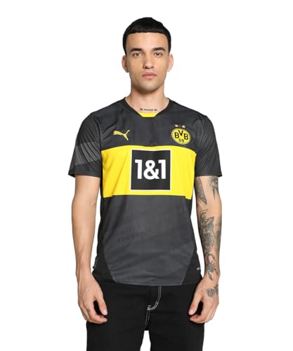 Borussia Dortmund 24/25 Herren Auswärtstrikot, PUMA Black-Faster Yellow,...