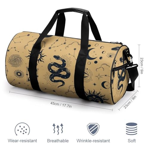Sac de voyage serpent étoile de lune étanche et léger pour le week-end