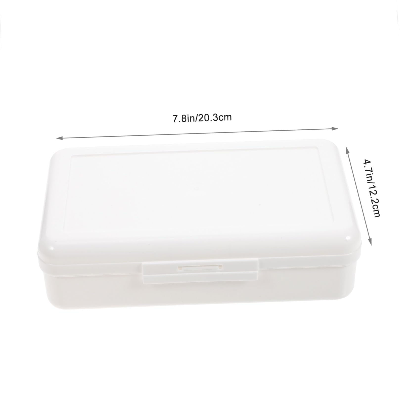 TEHAUX 5pièces Boîte à Crayons Plastique Empilable avec Couvercle Trousse Simple Et Pratique pour Étudiants Rangement De Fournitures Scolaires Couleur Blanche