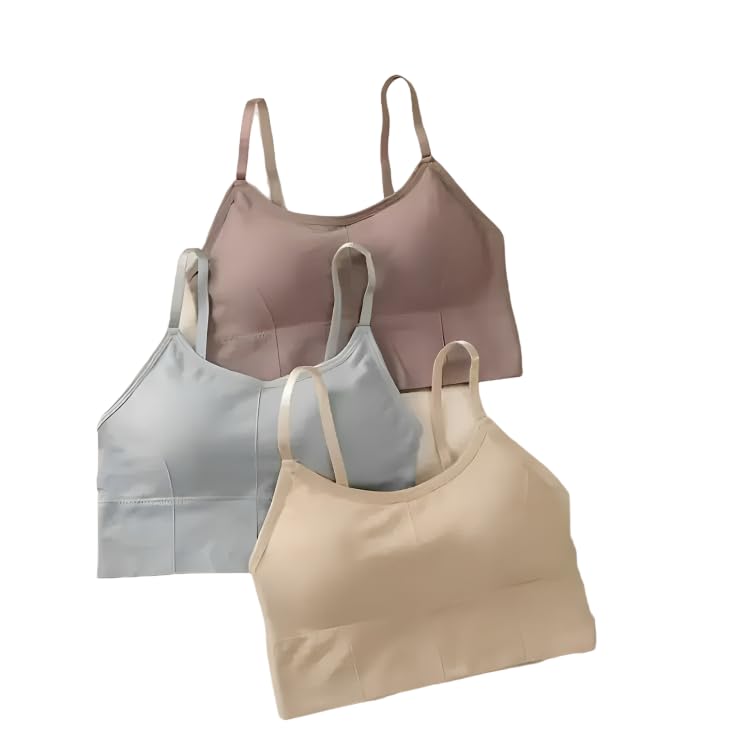 crusila Push Up Wire Free Women Bra – Ultimate Comfort, Seamless Design, Adjustable Fit and Supportive Everyday Wear – Stylish and Breathable Bras for Women and Girls, Sports Yoga Crop Top, Pack of 3-picture-16
