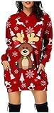 h&m bambi Frohe Weihnachten Pullover: Süße Tierdruck,perfekt für Familien,Spaziergänge in Bars,Skihütten und ein tolles Geschenk!