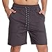 Hommes Printemps et été Couleur Unie lâche décontracté Rue Fitness Cravate Multi Poches Sports de Plein air Cinq Points Pantalon Shorts Casseroles pour Hommes