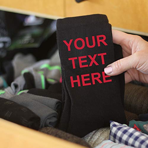 Sockprints Custom Socks For Women - Customize Socks With Your Text, Name. Custom Printed Personalize Socks With Writing - Women's Crew Socks #TOP2