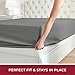 Mellanni King Fitted Sheet - Iconic Collection Bedding Sheets with up to 16 inch Deep Pocket - Soft & Cooling - Fade & Stain Resistant - 1 PC (King, Gray)