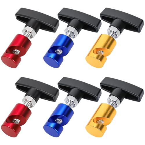 Image of Hiceeden 6 Pcs Metal Car Hood Strut Clamp, 11 mm Anti-Slip Lift Support Clamp, Universal Hood Holder for Car, Automotive Tools Engine Hood Prop, Multi-Color(Yellow, Blue and Red)