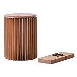 BCGT Papierhocker Tragbarer Papierhocker faltbar, Auto-Hocker Unsichtbares Design, Couchtischhocker (Color : Brown, Size : 36×56cm)
