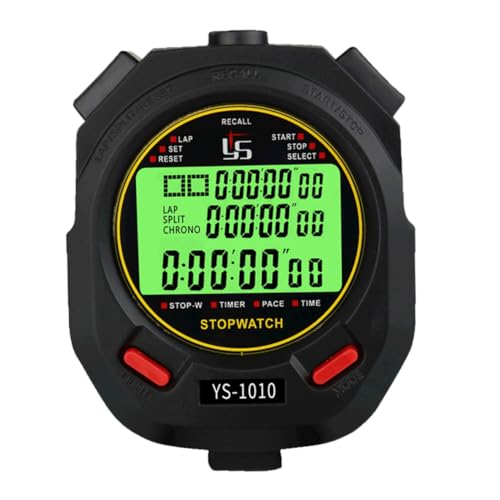 ibasenice 2 Piezas Cronógrafo Agua Llamar para Deportes Digital Impermeable Cronómetro Deportivo Capacitación Maratón Cronómetro De Juego Cronómetro Multifunción Black Abdominales