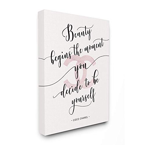 Stupell Industries Beauty Begins Fashioner Pink Inspirational Word, Design by Artist Ziwei Li Wall Art, 24 x 30, Canvas Stupell Industries Beauty Begins Fashioner Pink Inspirational Word, Design by Artist Ziwei Li Wall Art, 24 x 30, Canvas
