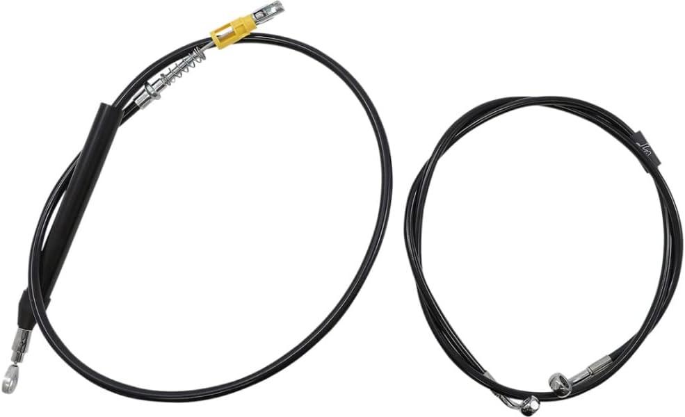 La Choppers LA-8156KT2-16B Complete Handlebar Cable/Brake & Clutch Line/Wire Kit - Black Vinyl