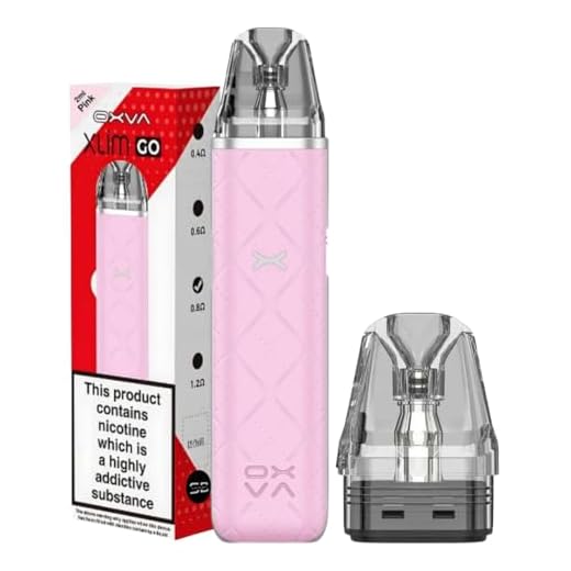 Oxva Xlim Go Pod Kit [Pink] - Available in 16 colours - 1000mAh Battery, Type-C Fast Charging, 30W Output, RGB Indicator, Anti-Leak - Works with all Xlim Pods - No Nicotine