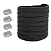 1 Paar No Tie Schnürsenkel Elastische Schnürsenkel Einfache Quick Clip Flache Schnürsenkel Kinder Und Erwachsene Unisex Lazy Laces-Schwarz,100cm
