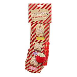 Rosewood Cupid & Comet Christmas Dinner Dog Treat Toy Stocking Gift, 1 x 40g Cheese sticks, 1 x 40g Turkey strips, 1 x…