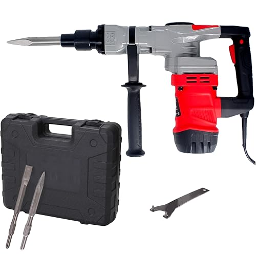 Image of Hillgrove HGCM1397M1 2000W 100% Copper Winding 7Kg Concrete Demolition Hammer Chipping Hammering Drilling Breaker Drill Machine 7Kg Kit Set