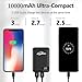 JONKUU Small Power Bank 10000mAh Battery Packs for Heated Vest/Jacket 5V/2.4A Quick Charge USB C in & Out Portable Charger for iPhone 16 15 14 Android iPad Nintendo Switch Tablets ect.