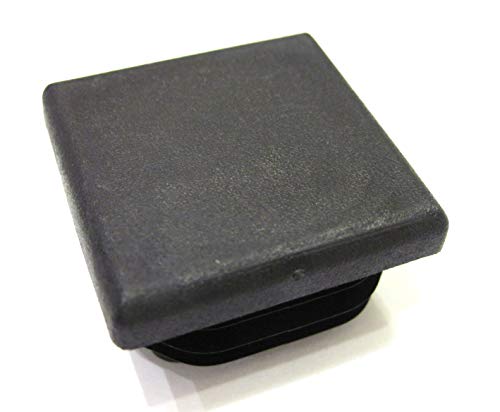 Image of 16pcs Pack: 1 1 /4 Inch Square Black Plastic End Cap (for Hole Side Size from 1 to 1 3 /16, Including 1 1 /8 inches), Furniture Finishing Plug