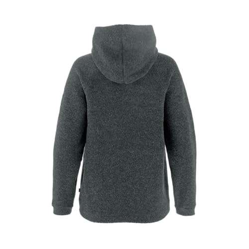 Chaqueta Fjällräven Kaitum Hoodie W para mujer en lana térmica con capucha color gris 2
