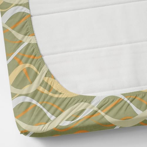 Image of VOMZER 300 Threadcount Elastic Fitted Bedsheets Single Bed with 1 Pillow Cover | Single Bed with All Around Elastic, Size 36 X 72 X 8 Inches