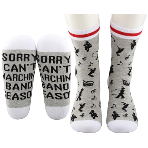 JNIAP 2 Pairs Marching Band Socks Marching Band Season Gifts Sorry Cant Marching Band Season Gifts Band Director Socks(Sorry Cant)