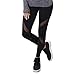 Libella Legging pour Femme Pantalon de Course à Pied avec empiècements en Mesh Fitness Yoga Pantalon de Sport 4107 Noir L/XL