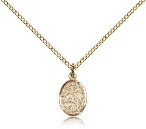 Sts. Cosmas & Damian Medals - Gold Plated Sts. Cosmas & Damian Pendant Including 18 Inch Necklace