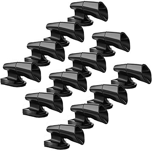 CITKOU 12Pcs Deer Whistles for Vehicles with Extra Tapes Wind Activated Black