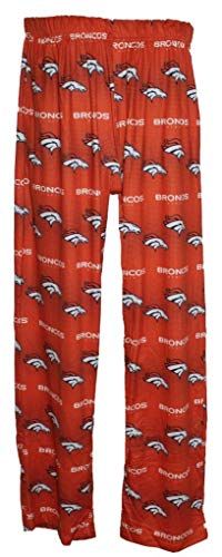 FOCO Denver Broncos Men's Scatter Pattern Pajama Lounge Pants Multi Color XL 40-42