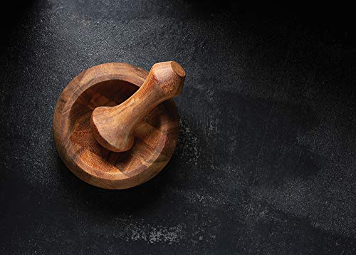 Ironwood Gourmet Pilão e pilão olmeca, madeira de acácia