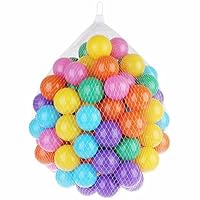 Elito Home & Garden Plastic Play Balls For Children Ball Pits Pool Bouncy Castle Multicoloured Swimming/Paddling Pools Kindergartens & Nurseries (100 Multicolour Ball)