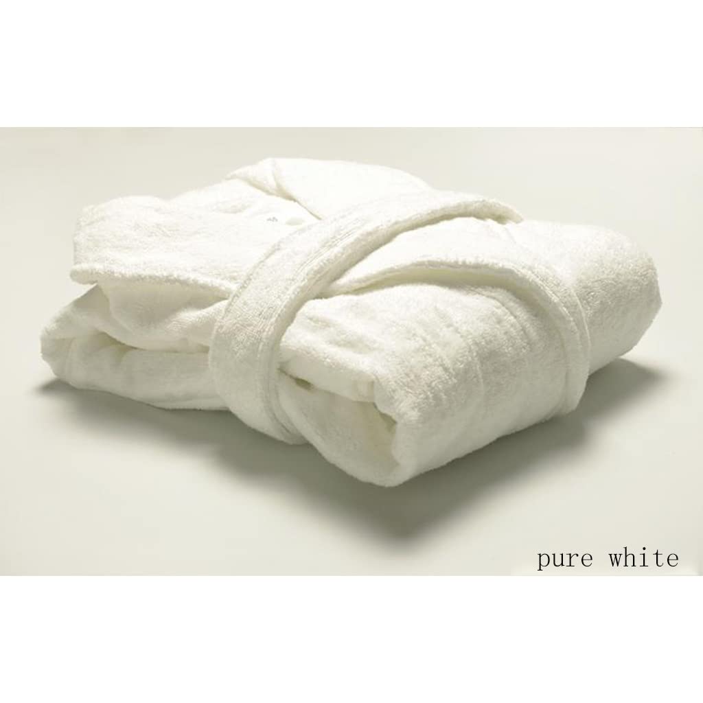 MTFBQ Albornoz De Tela De Rizo, Ropa De Salón Unisex, 100% Algodón Absorbente, Tela De Toalla para Parejas, Bata De Noche, Pijama De Hotel, Bata De Pareja, Cuatro Estaciones, Usable