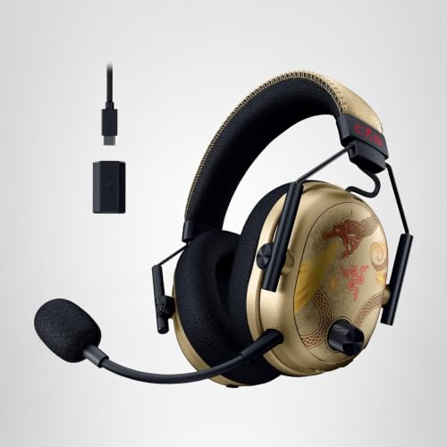 Razer BlackShark V3 Pro CS2 - Casque sans Fil pour e-Sport avec réduction du Bruit - Haut-parleurs Audio 50mm - Microphone Amovible - HyperSpeed 2,4 GHz & Bluetooth - PC/Mac | Dragon Lore