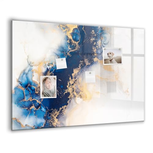 Tableau magnétique en verre marbré 100x70 pour l'organisation