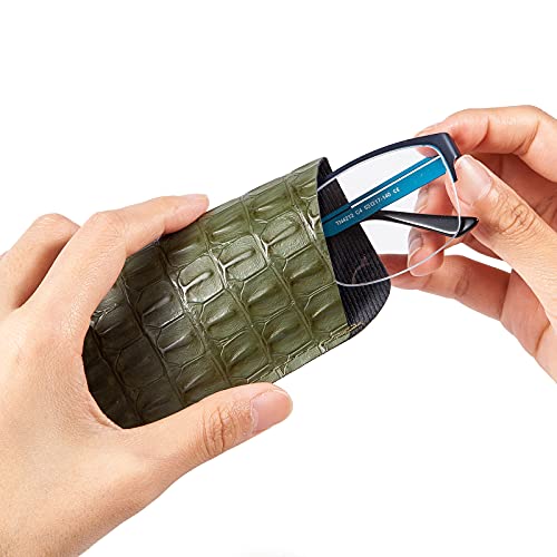 Image of TRIUMPH VISION 3 Pack Reading Glasses Pouch Soft Case Eyeglass Sleeve Slim | Alternative to Bulky Case in bag, Lightweight Lined Padded Protect Optical lens Slip in, Cute Pattern Portable for Daily Use