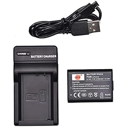 Cargador Canon 1200D DSTE LP-E10 Li-Ion Batería Traje y Cargador Micro USB Compatible con Canon EOS 1100D 1200D X50 X70 Rebel T3 Rebel T5