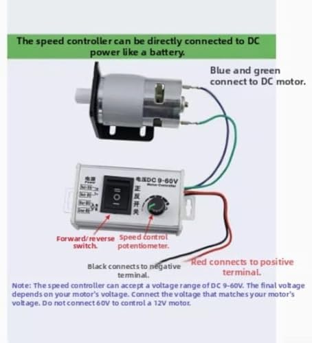 DC9-60V 1000W Motor Hız Kontrol Cihazı 775 795 895 Fırçalı Motorlar ve İleri Geri Anahtar ile Uyumlu - Görsel 4