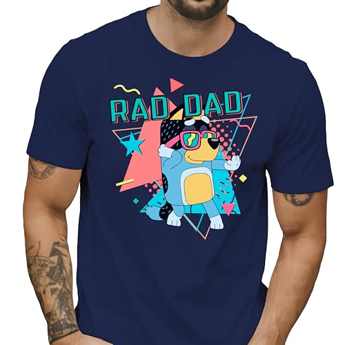 Rad Dad Shirt, Fathers Day Tee, Funny Blue Dog Dad T-shirt2