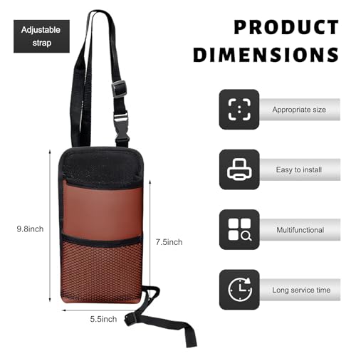 Portavasos grande 2 en 1 para auto con bolsa lateral ajustable miniatura 2