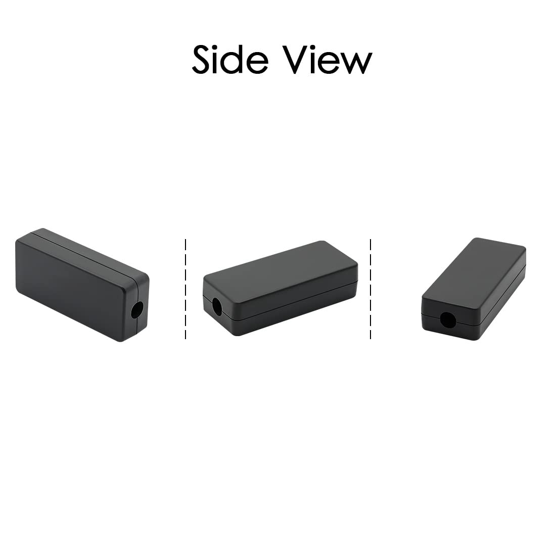 LeMotech Abzweigdose aus ABS-Kunststoff, 60 x 26 x 16 mm, Schwarz, 5 Stück
