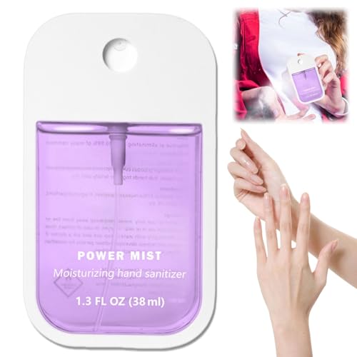 Mist Hydrating Hand Sanit-izer Spray for Adults,Multi-Flavor,Cleanses Your Hands,Hand Sanit-iser Mini,Hand Sanit-iser Travel,Small Hand Sanit-iser,Spray Sanit-iser for Hands,Natural,(Lavender)