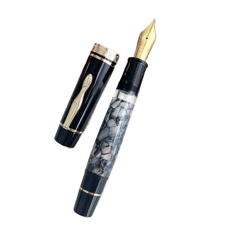 Stylo plume à piston haut de gamme en cuivre PURYN et plume fine n°6/8 ébonite