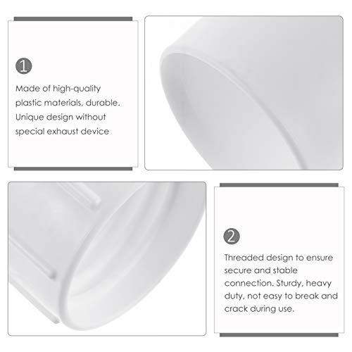 DOITOOL 2 PCS Piscina Skimmer Inlet Mangueira Manguito Branco Manguito Final Piscina Cabeça de Vácuo