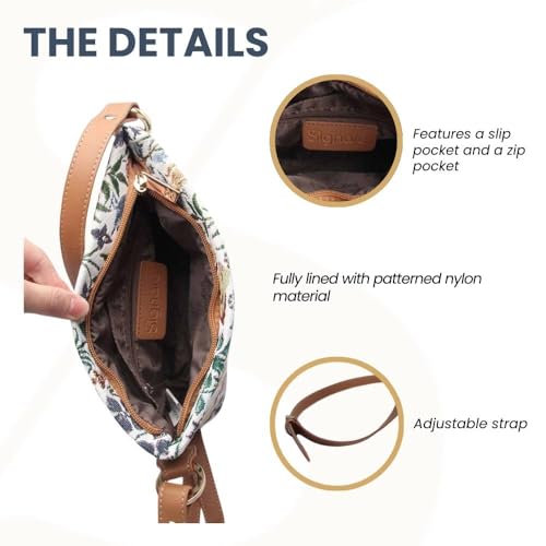 Image of Signare Tapestry Crossbody Bag Sling Shoulder Purse for Women
