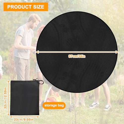 Gachiwar 38 Zoll Feuerfeste Unterlagezum,Rund Feuerfeste Unterlage,Grillmatte Bodenschutz,Feuerschutz Wasserschutz Ölschutz für Gras, Boden, BBQ, Deck, Rasen