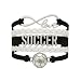 Infinity Collection Soccer Gifts- Soccer Bracelet, Soccer Jewelry, Adjustable Soccer Charm Bracelet- Perfect Soccer Gifts