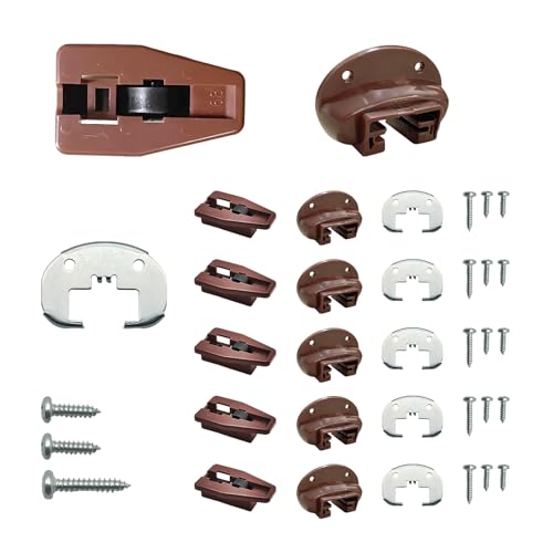 Drawer Track Slides Replacement Kit For kenlin Rite-Trak II 168 Rail Guide - 5 Sets Rite Track Drawer Parts - UNIVERSAL Dresser Drawer Slides Parts - Drawer Guide Track Parts Fit Various Manufacturers