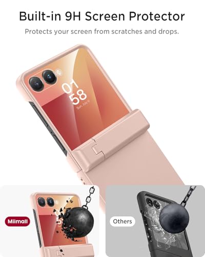 Coque fine pour Z Flip 7 robuste dorée Miimall durable et résistante aux chutes