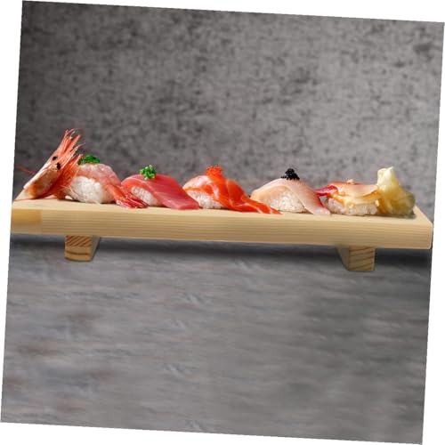Juego 2 platos sushi estilo japonés madera 24x15 y 27x18 cm miniatura 4